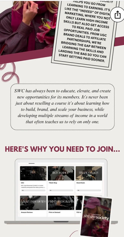 Income Stream Society: Full Digital Marketing Course/ MMR (Master Resell Rights)