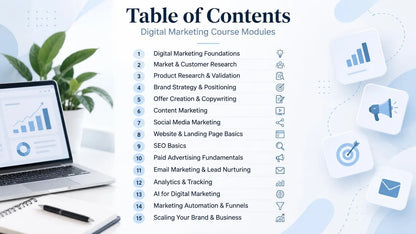 Digital Marketing & Brand Building Mastery Course (15 Video Modules)