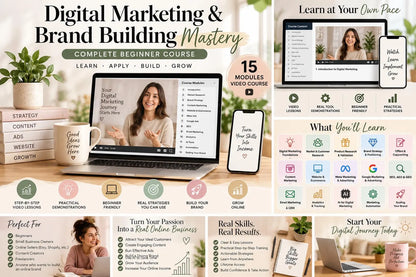 Digital Marketing & Brand Building Mastery Course (15 Video Modules)