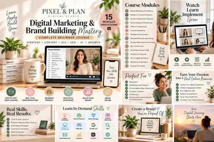 Digital Marketing & Brand Building Mastery Course (15 Video Modules)
